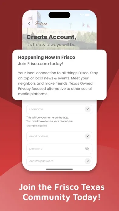Capturas de pantalla de Frisco Texas App