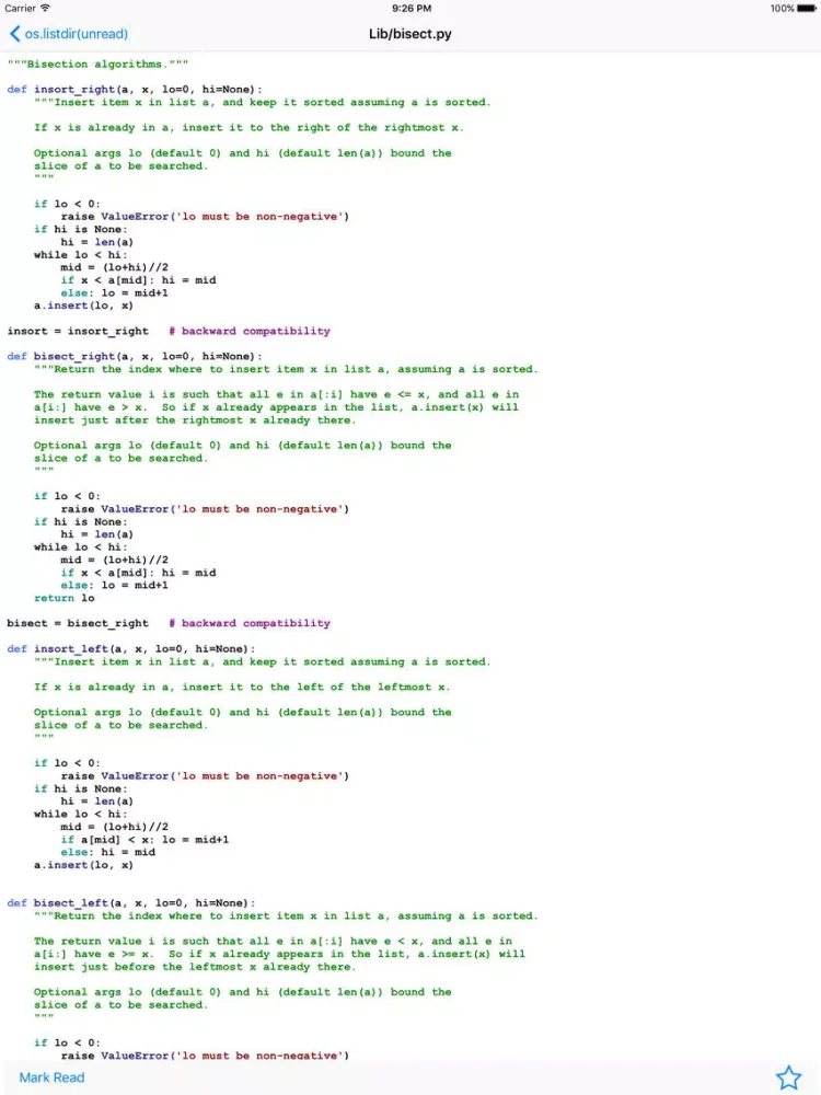Python Code Samples iPad 应用截图