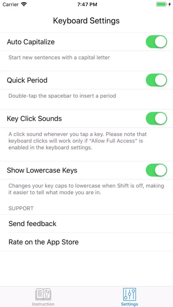 Taj Keyboard Screenshots