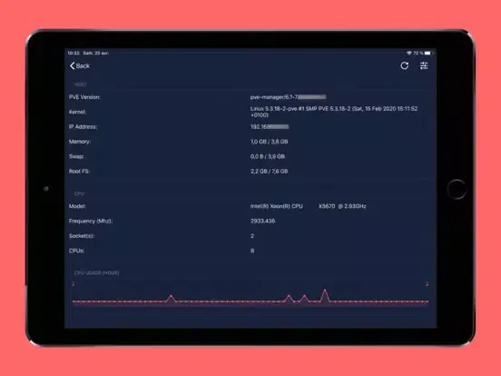 Tangkapan skrin Proxsy iPad 