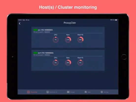 Tangkapan skrin Proxsy iPad 