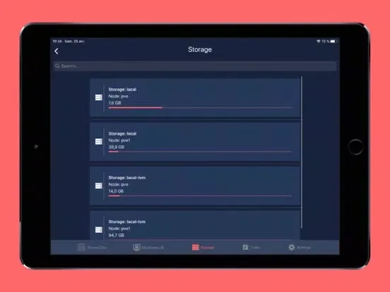 Tangkapan skrin Proxsy iPad 