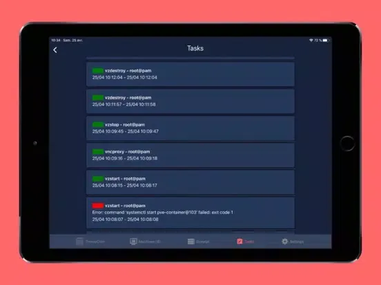 Tangkapan skrin Proxsy iPad 