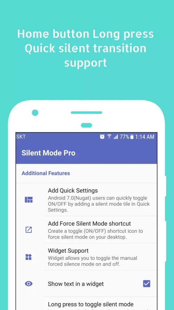 Ảnh chụp màn hình của Silent Mode ᴾᴿᴼ