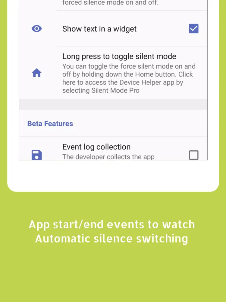 Ảnh chụp màn hình của Silent Mode ᴾᴿᴼ