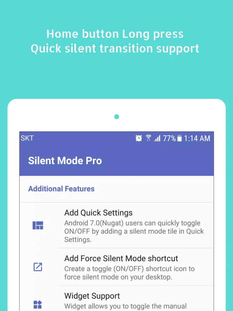 Ảnh chụp màn hình của Silent Mode ᴾᴿᴼ