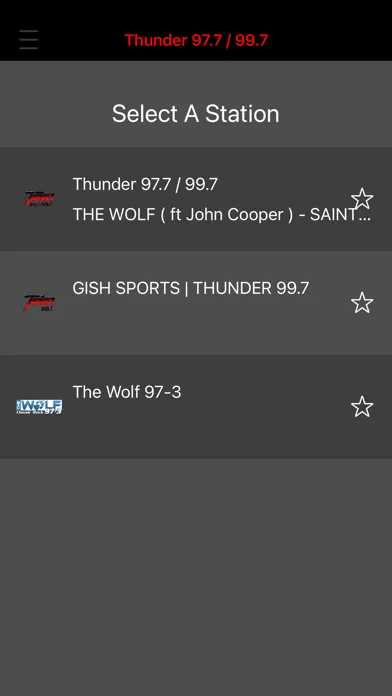 Ảnh chụp màn hình của Thunder FM