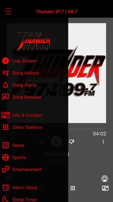 Ảnh chụp màn hình của Thunder FM