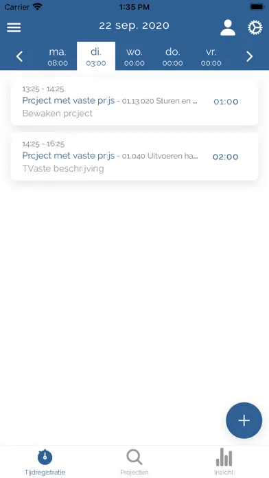 Tijdregistratie App - Tr-app سکرین شاٹس