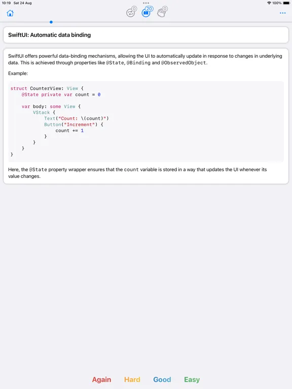 Zrzuty ekranu Programming Flashcards iPad 