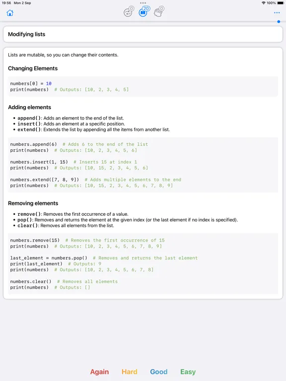 Zrzuty ekranu Programming Flashcards iPad 
