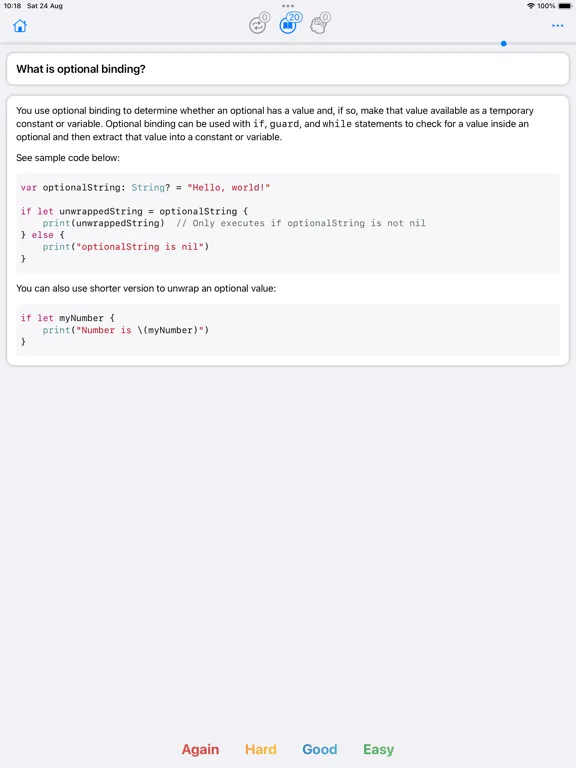 Zrzuty ekranu Programming Flashcards iPad 
