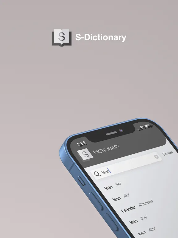 Capturas de tela do S-Dictionary iPad 