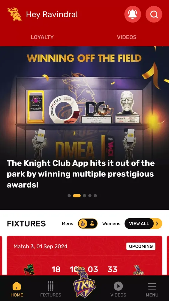 Tangkapan skrin Knight Club Official