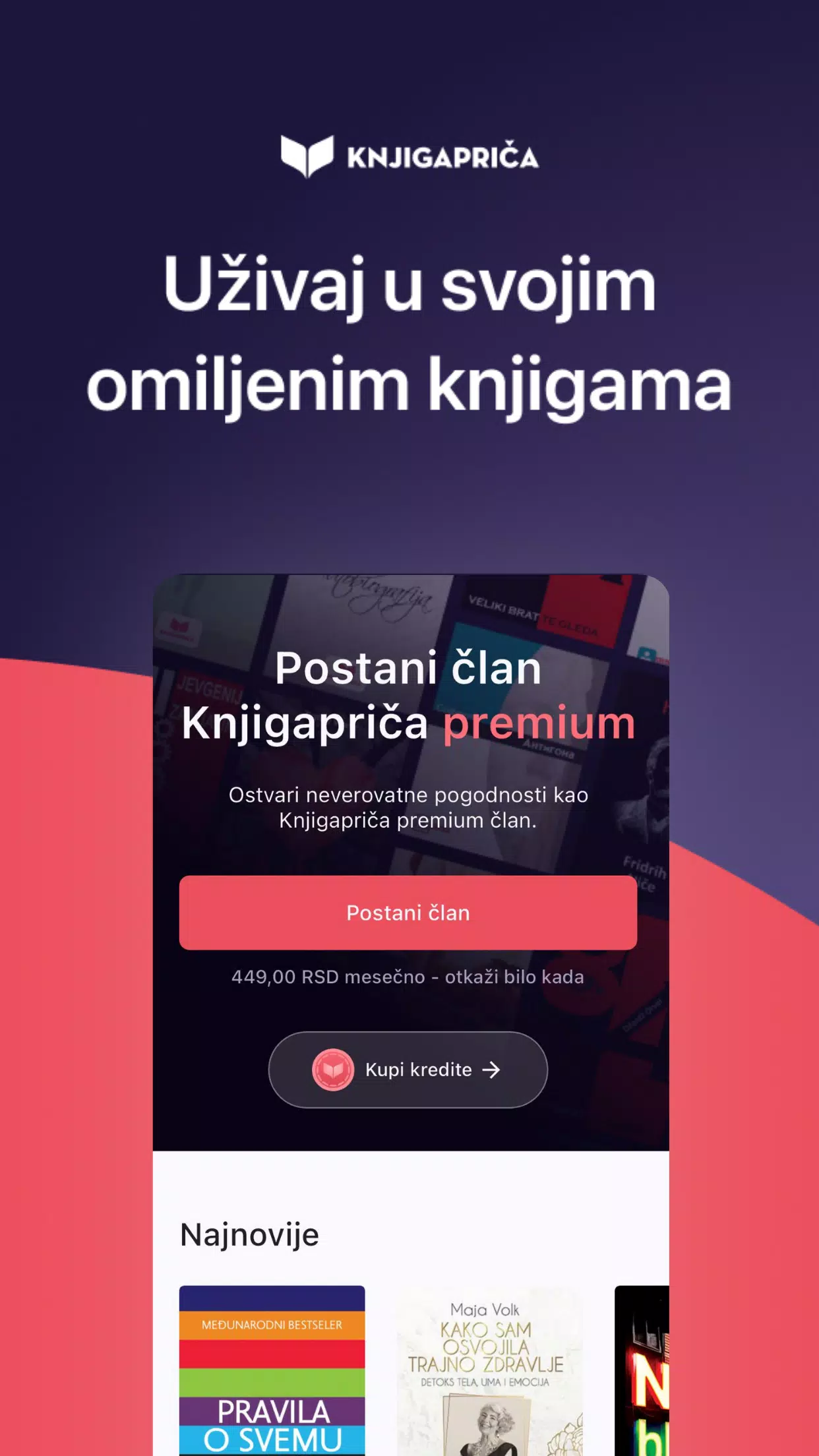 Knjigapriča - audio knjigezrzuty ekranu aplikacji1