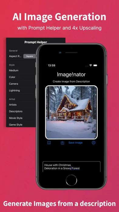 Capturas de tela do Imagenator: AI Image Generator
