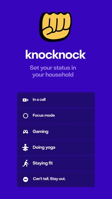 Capturas de tela do knocknock
