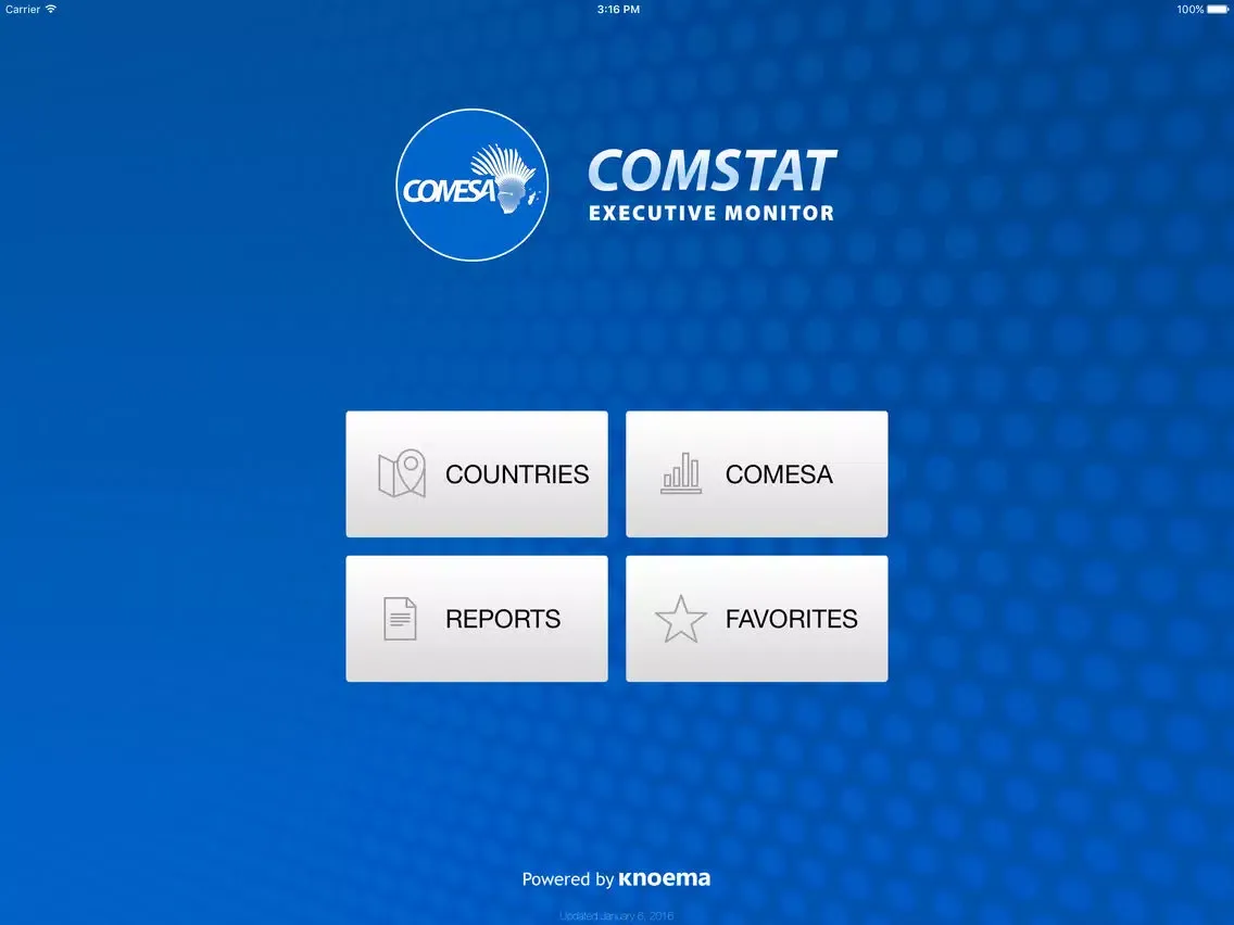 ภาพหน้าจอของ COMESA Executive Monitor iPad 