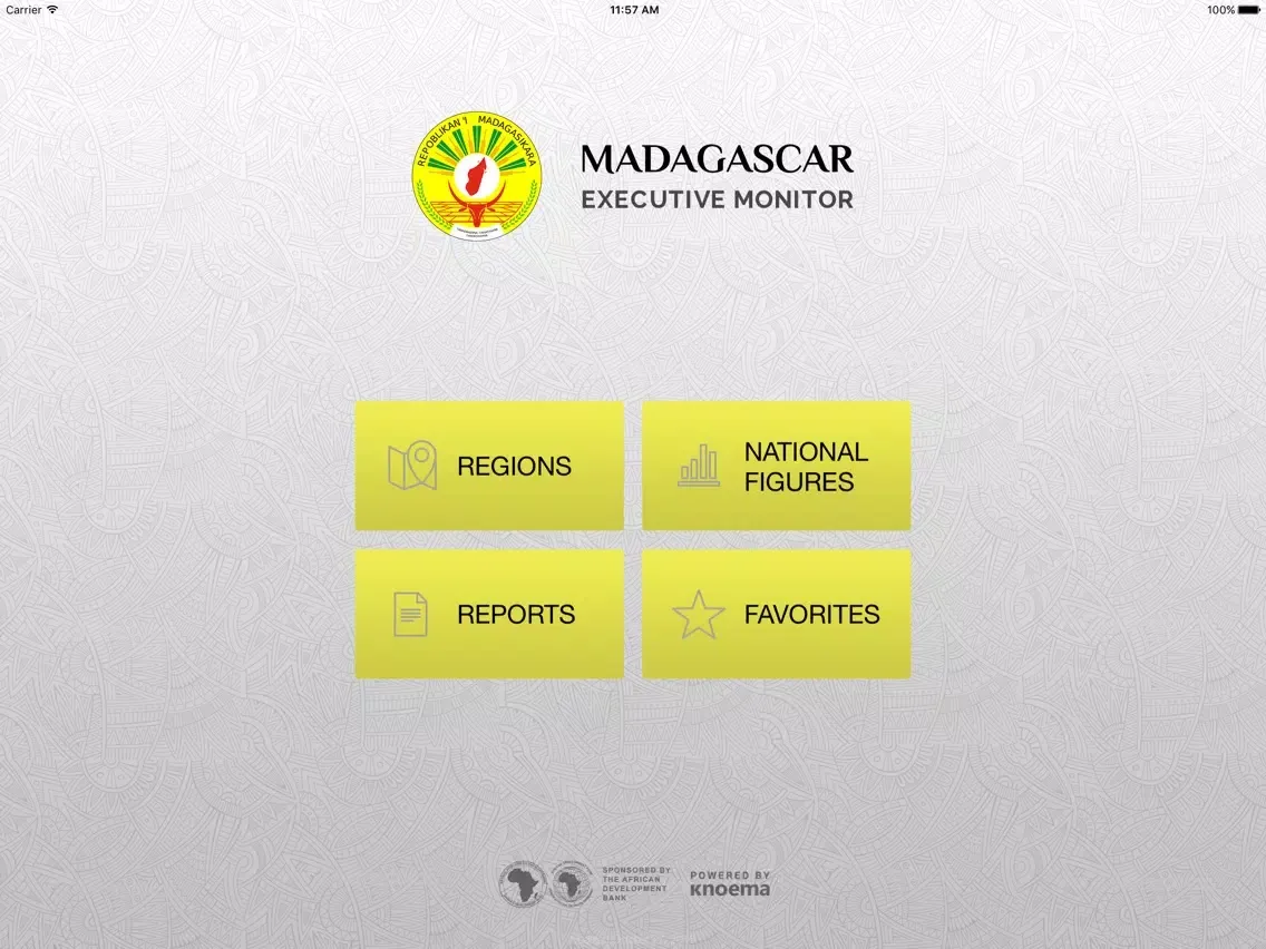 Madagascar Executive Monitor iPad  Screenshots