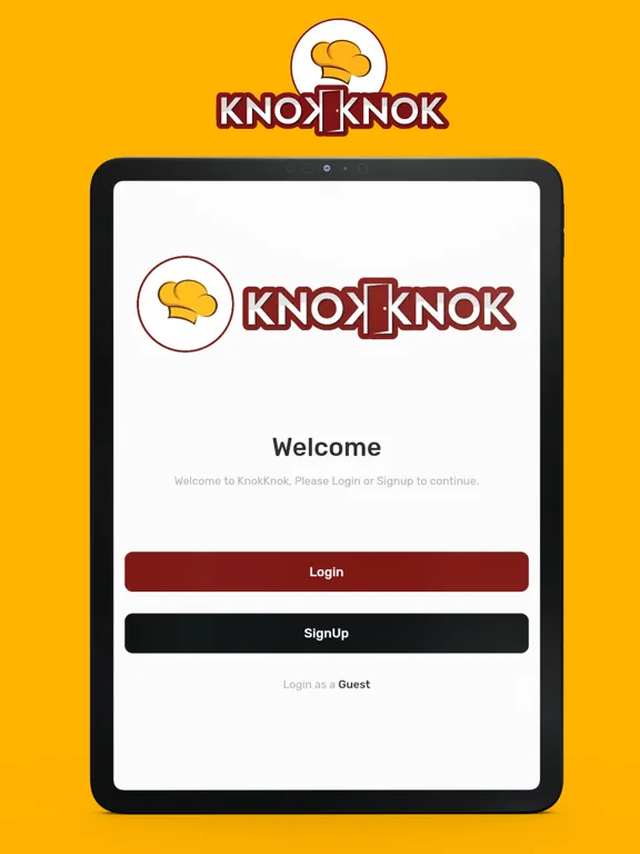 KNOK KNOK - Food Delivery iPad 应用截图