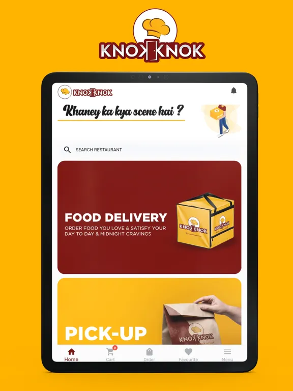 KNOK KNOK - Food Delivery iPad 应用截图