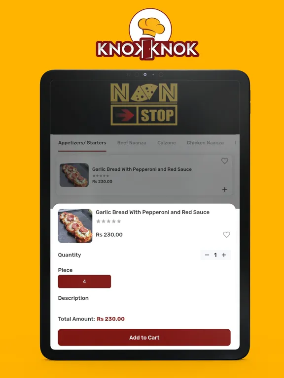 KNOK KNOK - Food Delivery iPad 应用截图