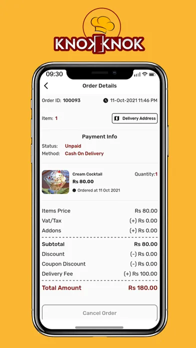 KNOK KNOK - Food Delivery应用截图