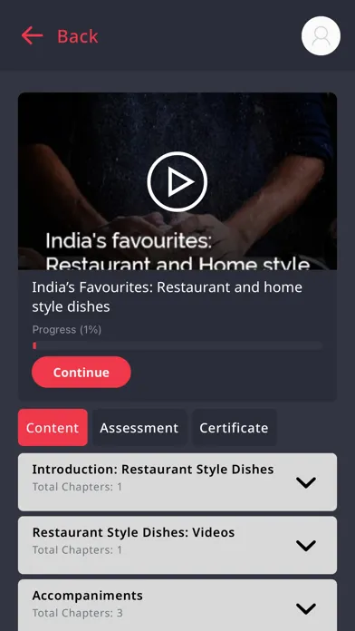 Zrzuty ekranu Sanjeev Kapoor Academy