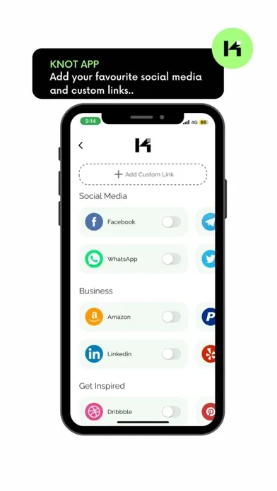 Knot - Digital Business Card Screenshots