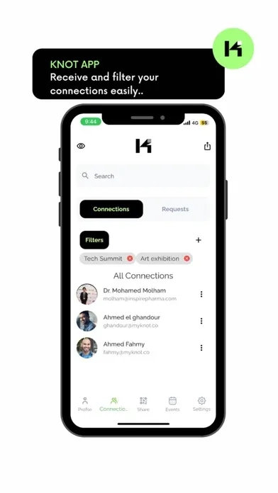 Knot - Digital Business Card Screenshots