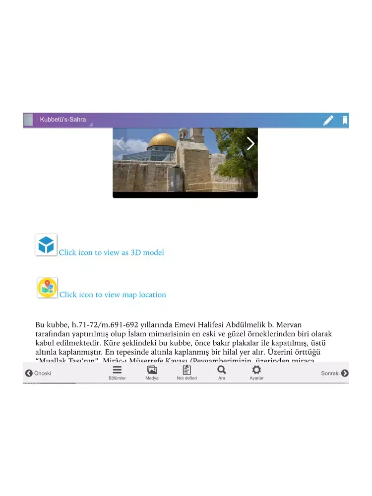 Ảnh chụp màn hình của Aqsa Tour Turkish iPad 