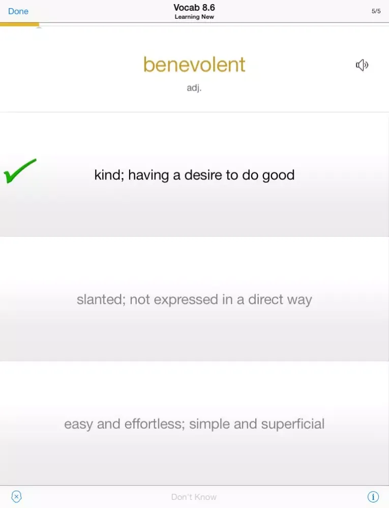 Knowji Vocab 8 Audio Visual Vocabulary Flashcards with Spaced Repetition iPad  スクリーンショット