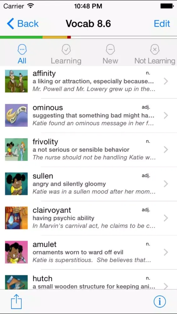 Knowji Vocab 8 Audio Visual Vocabulary Flashcards with Spaced Repetition スクリーンショット