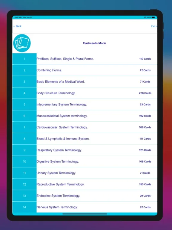 Medical Terminology by Branch iPad  Ekran Görüntüleri