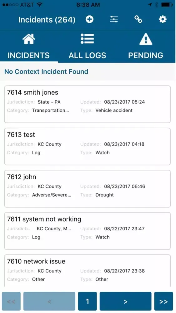 Zrzuty ekranu Incident Mobile Management