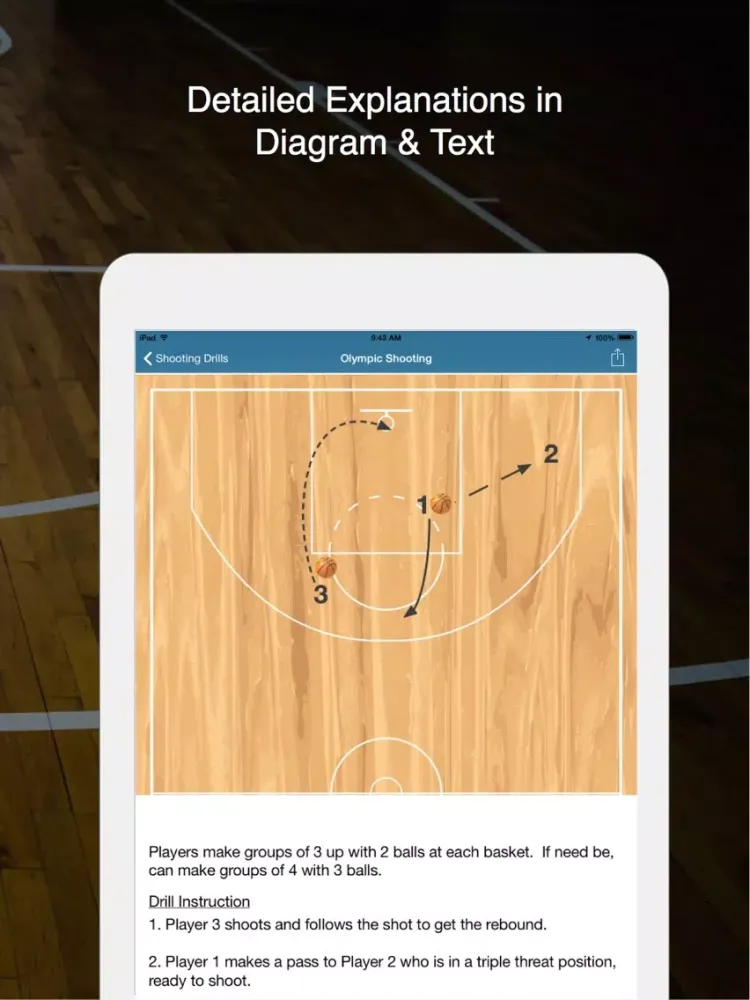 ภาพหน้าจอของ Basketball Shooting Drills iPad 