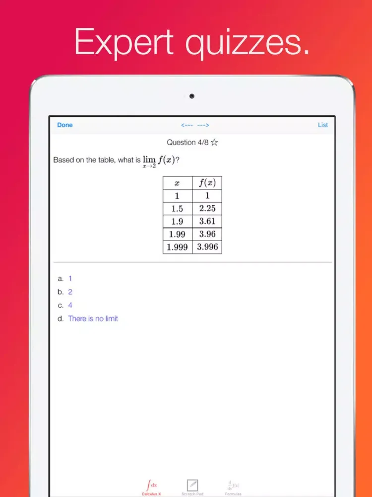 Calculus X: College and AP Calc Test Prep and Tools iPad 应用截图
