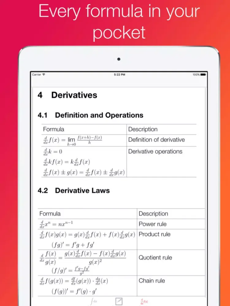 Calculus X: College and AP Calc Test Prep and Tools iPad 应用截图