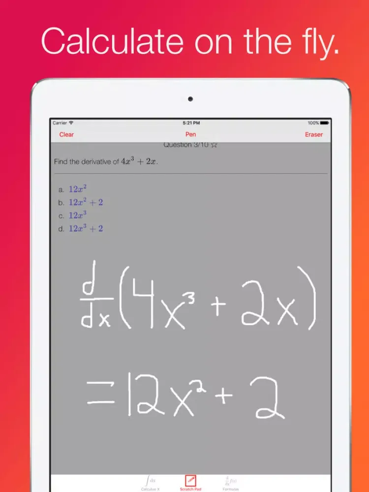 Calculus X: College and AP Calc Test Prep and Tools iPad 应用截图