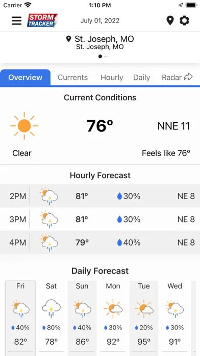 Storm Tracker NOW سکرین شاٹس