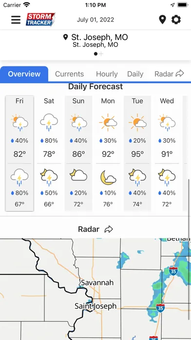 Storm Tracker NOW سکرین شاٹس