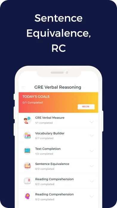 Tangkapan skrin GRE Verbal Prep Master