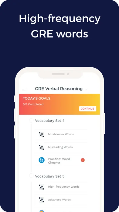 Tangkapan skrin GRE Verbal Prep Master