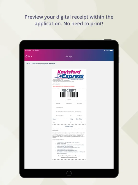 Zrzuty ekranu Knutsford Express Courier+ iPad 