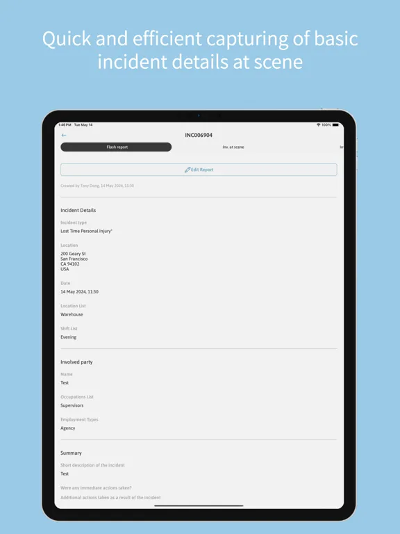 CSN Incidents (Sector Config) iPad  Screenshots