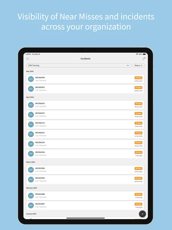 CSN Incidents (Sector Config) iPad  Screenshots