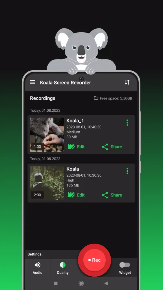 Screen Recorder Koala应用截图