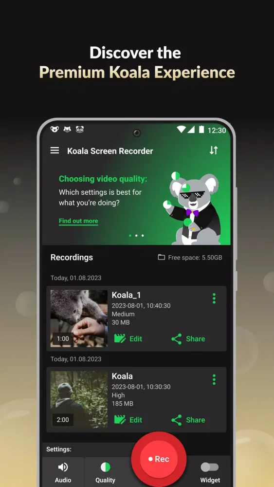Screen Recorder Koala应用截图