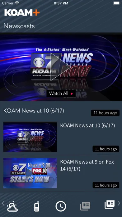 Captures d'écran de KOAM+ News Now