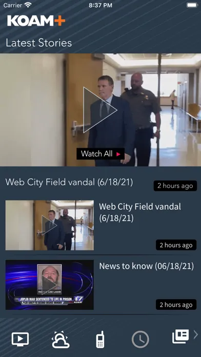 Captures d'écran de KOAM+ News Now